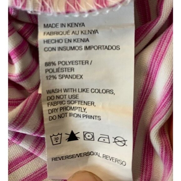 Izod Mens Golf Shirt Sz L Pink/White Striped Stretch SS Preppy Classic Retro - Picture 8 of 11